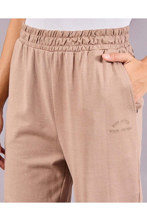 Women Brown Solid Wide Leg Joggers - 4
