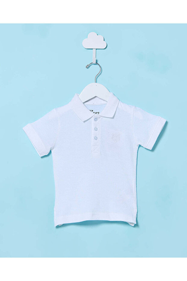 Infant Boys White Polo Shirt