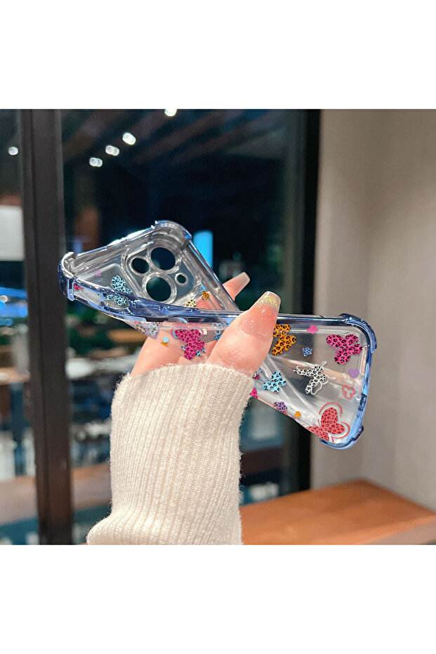 حافظة حماية من السيليكون الشفاف المتوافقة مع iPhone 16e بأنماط الفراشة - 6