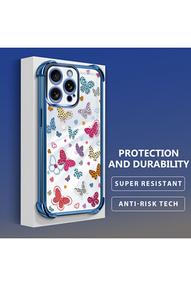 حافظة حماية من السيليكون الشفاف المتوافقة مع هاتف iPhone 15 Pro بأنماط الفراشة - 5