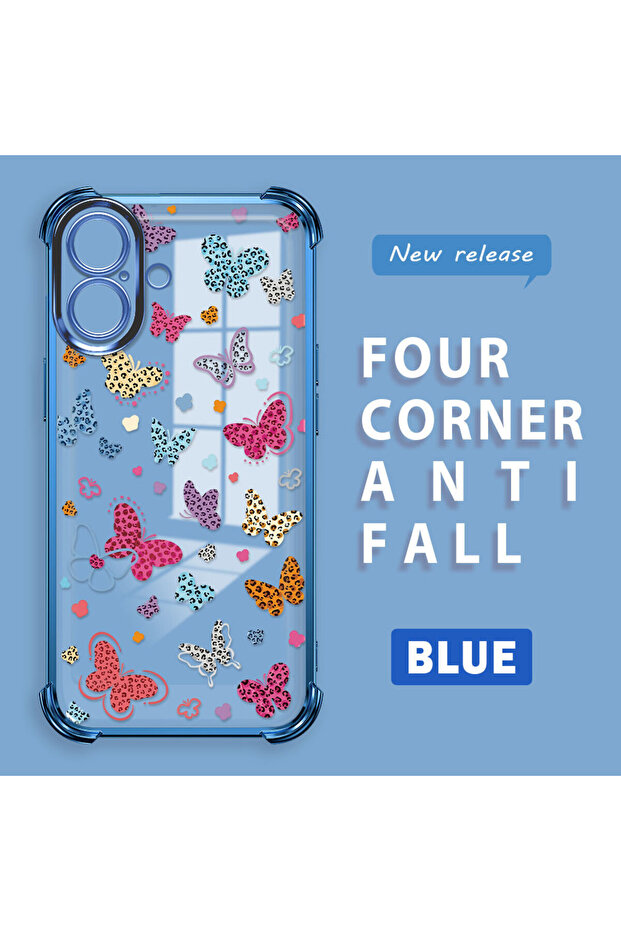 حافظة حماية من السيليكون الشفاف المتوافقة مع iPhone 16 بأنماط الفراشة - 2