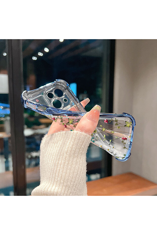 حافظة واقية من السيليكون الشفاف المتوافقة مع iPhone 16e بأنماط زهور - 6