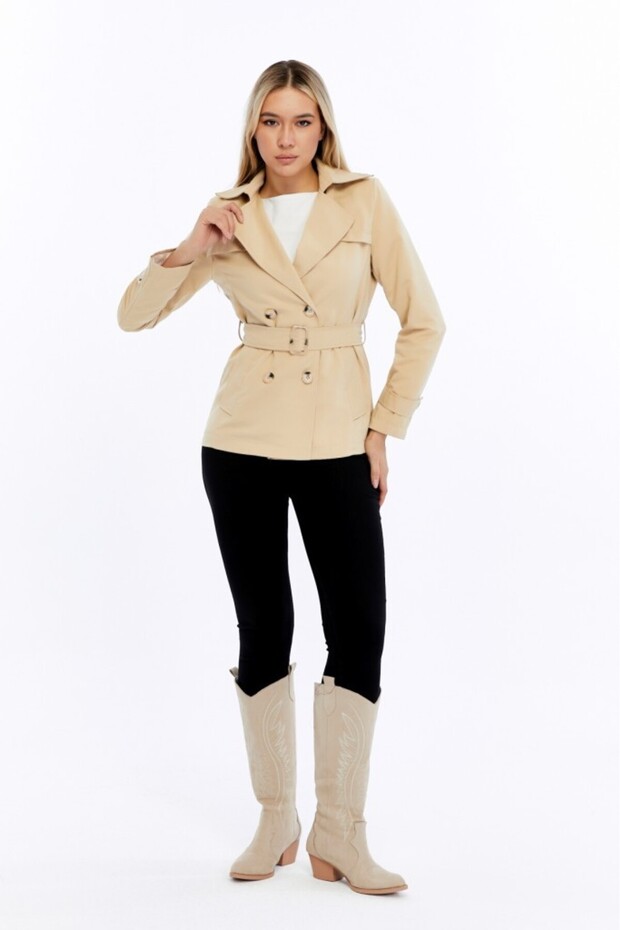 Crop Seasonal Women's Trench Coat