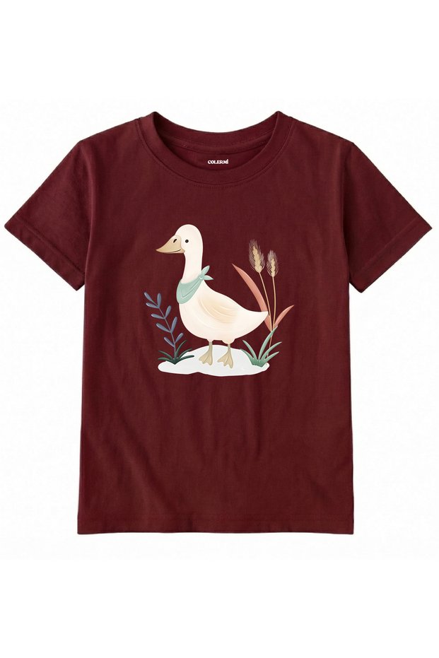 Cotton Fabric Children's T-Shirt β Natural Duck Design T-Shirt