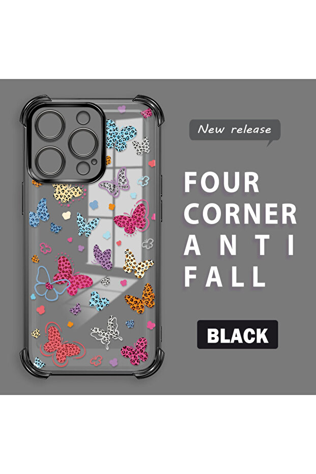حافظة واقية من السيليكون الشفاف المتوافقة مع هاتف iPhone 14 Pro بأنماط الفراشة - 2