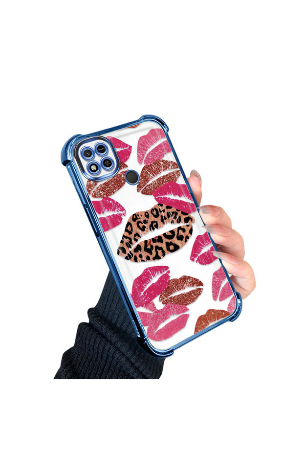 حافظة حماية من السيليكون الشفاف المتوافقة مع هاتف Xiaomi Redmi 10A بأنماط الشفاه - 2