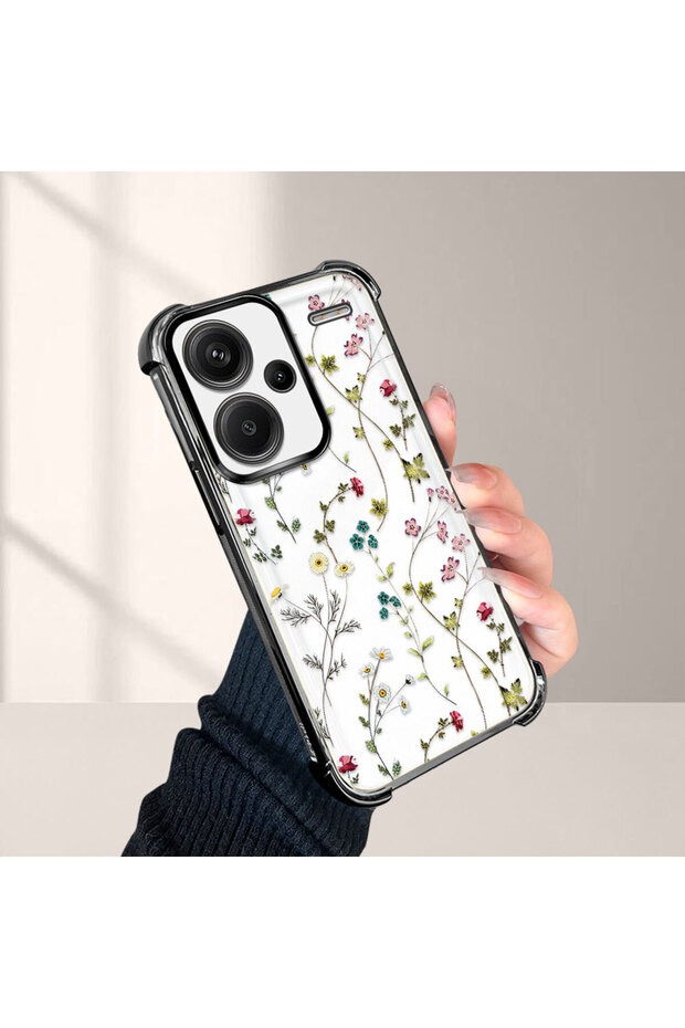 حافظة حماية من السيليكون الشفاف المتوافقة مع هاتف Xiaomi Redmi Note 13 Pro Plus 5G بأنماط زهور - 5