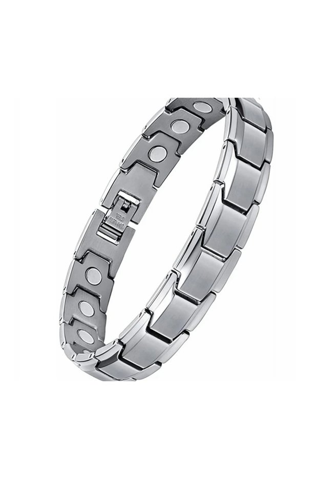 YA0629-2 New Mens Jewellery Magnetic Therapy Health Anti-snoring Stainless Steel Bracelet for Men Ad