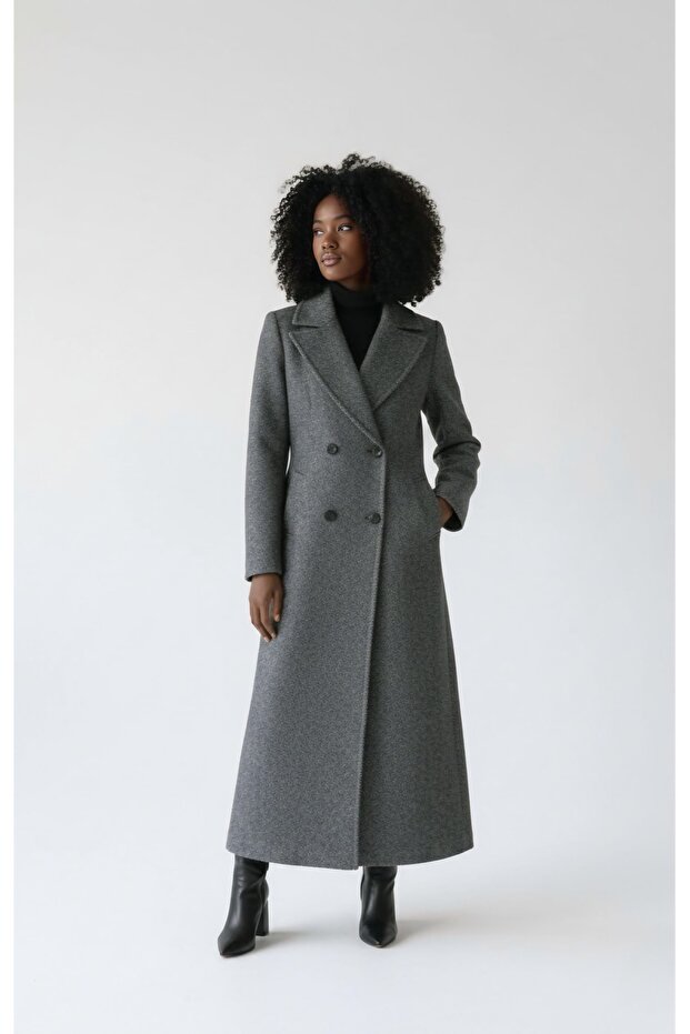 معطف طويل من جلد السمك - 2