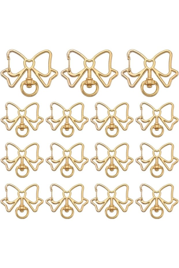 AECH05-13276 1 Box 20Pcs Swivel Snap Hooks Metal Swivel Clasps Spring Snap Keychain Clip Metal Butte