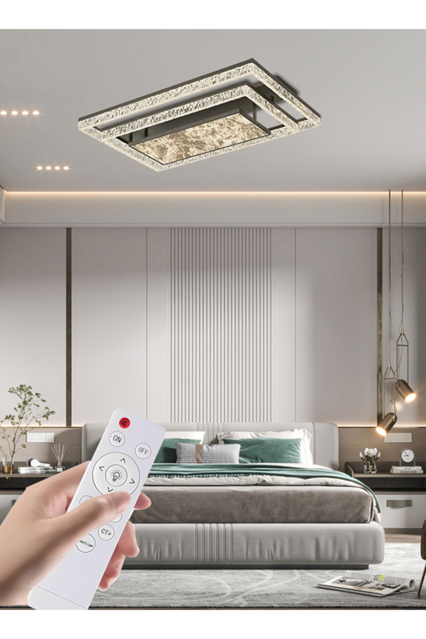 مصباح سقف غرفة المعيشة - مصباح LED مربع عصري وبسيط وأنيق