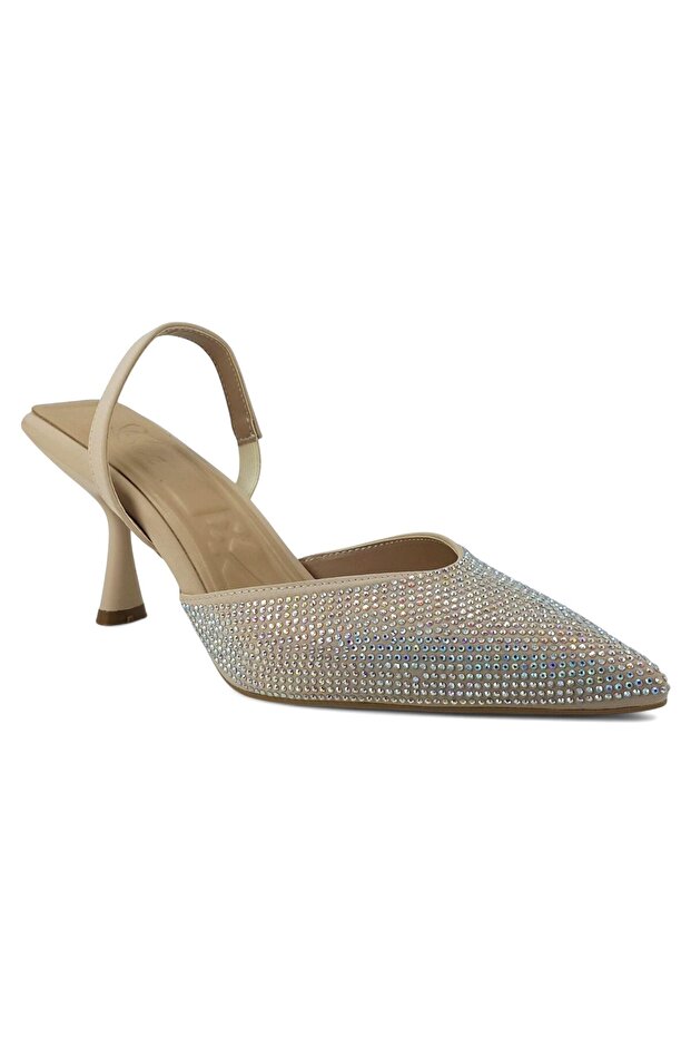 208 25Ya Women's Evening Dress Shoes Beige