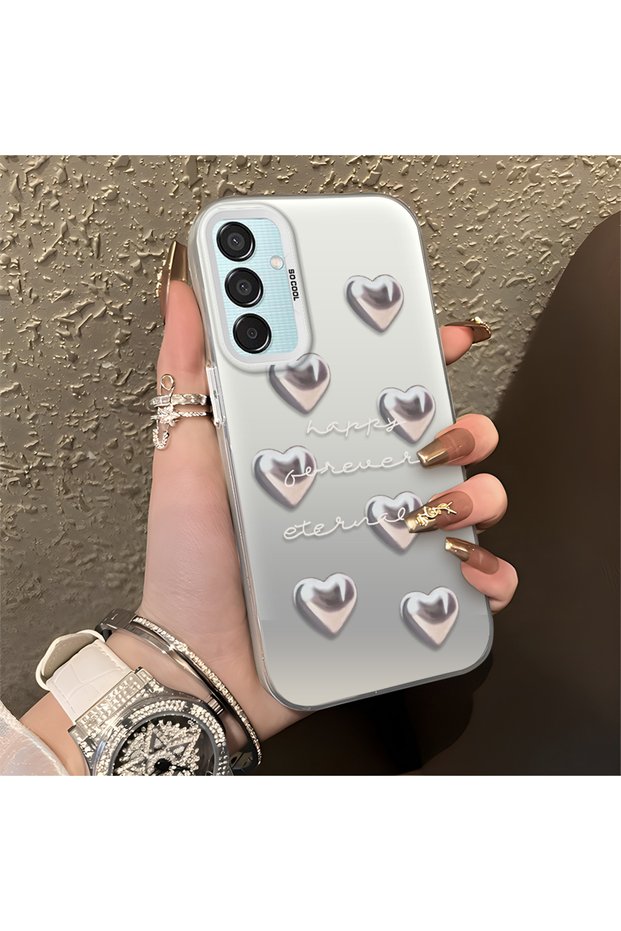 Samsung Galaxy M15 Compatible Silicone Edge Hard Back Anti Fall Case Beautiful Patterns