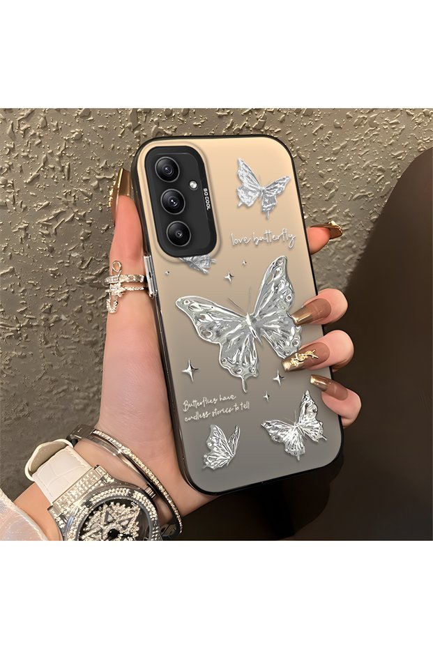 Samsung Galaxy A34 Compatible Silicone Edge Hard Back Anti Fall Case Beautiful Patterns
