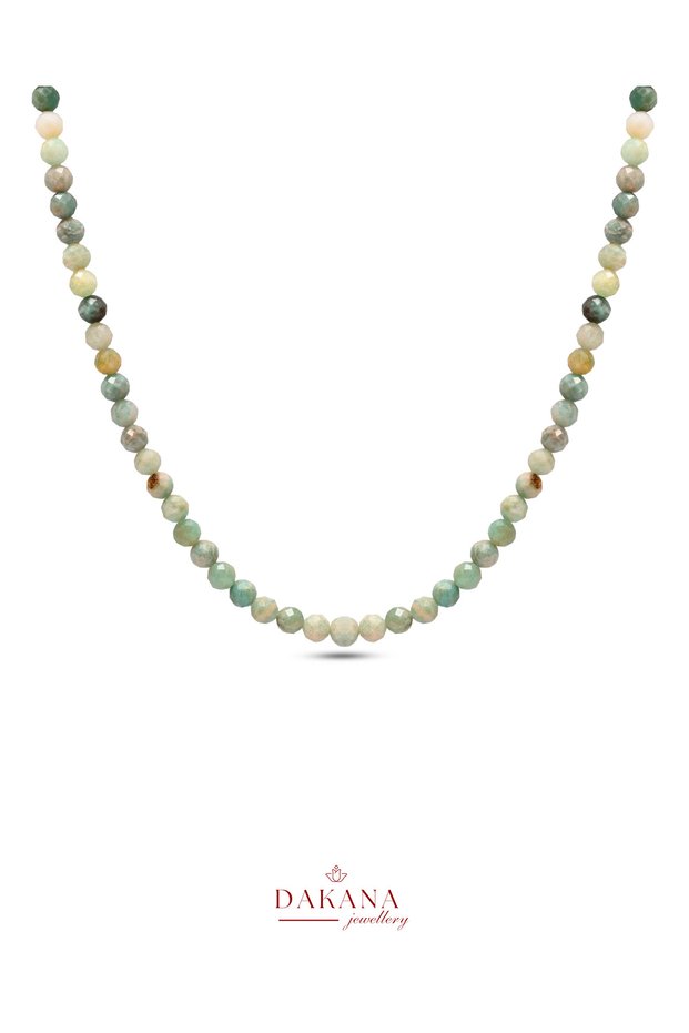 Certified Amazonite Stone 5 mm Faceted Cut Minimal Natural Gemstone Pendant