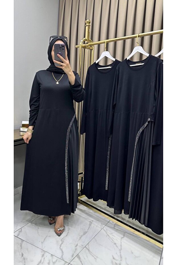 YANDAN PİLİSELİ ELBİSE - 1