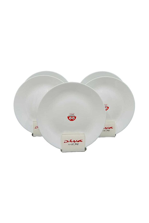 Plain Dinner Plates, 5 pcs, 10.5 inches
