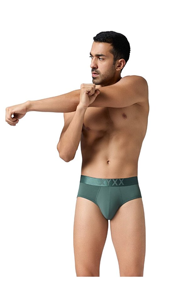 سراويل داخلية رجالية مطاطية بلون موحد - سريعة الجفاف 8 مرات - 4