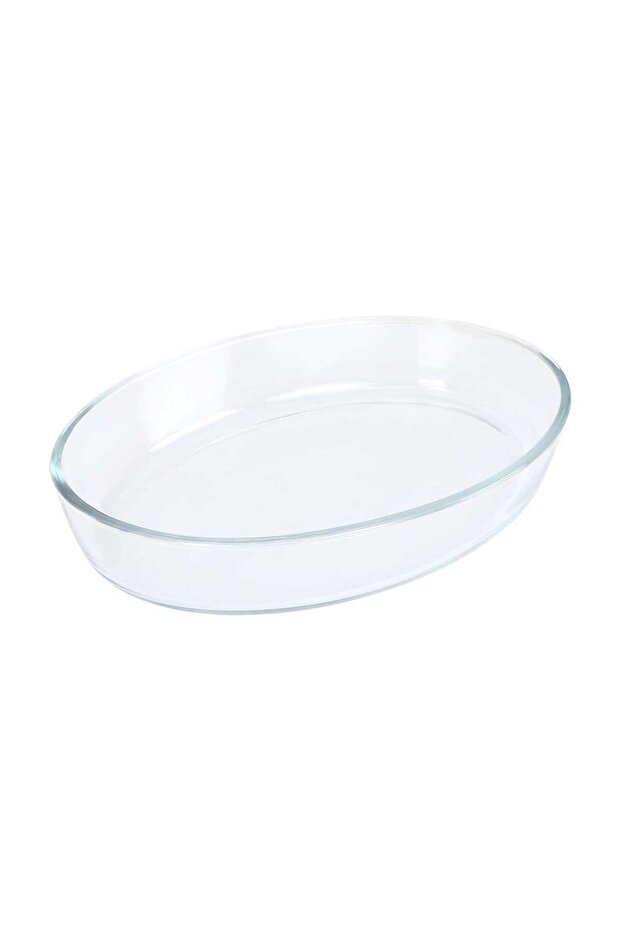 HSAP32L Borosilicate Glass Oval Baking Dish, 3.2 Litre, Transparent