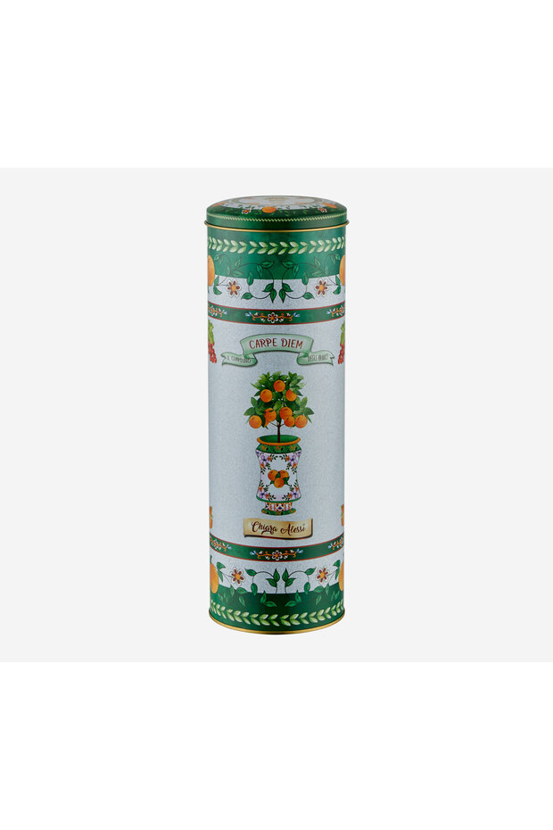 Carpe Diem Green Metal Storage Container 32X10 cm