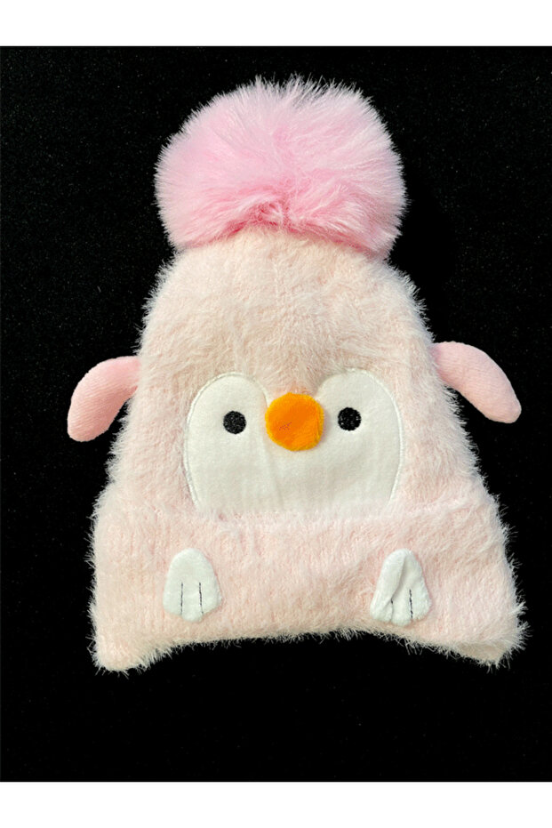 Yumuş Penguin Figured Girl's Beret 3-6 Years