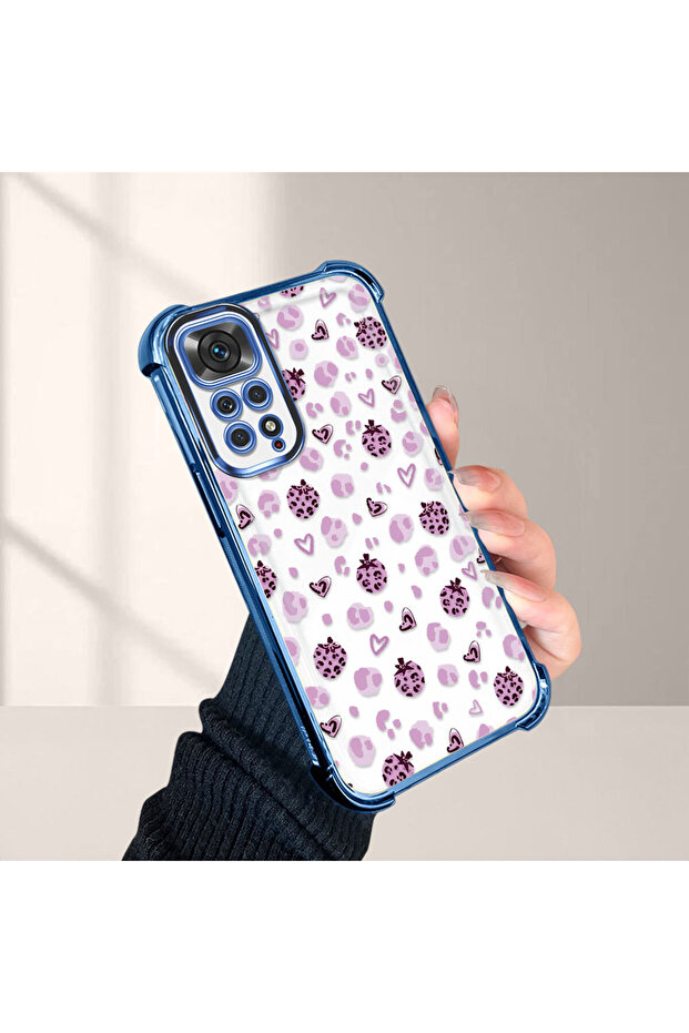 حافظة حماية من السيليكون الشفاف المتوافقة مع هاتف Xiaomi Redmi Note 11S، بأنماط الفراولة - 5