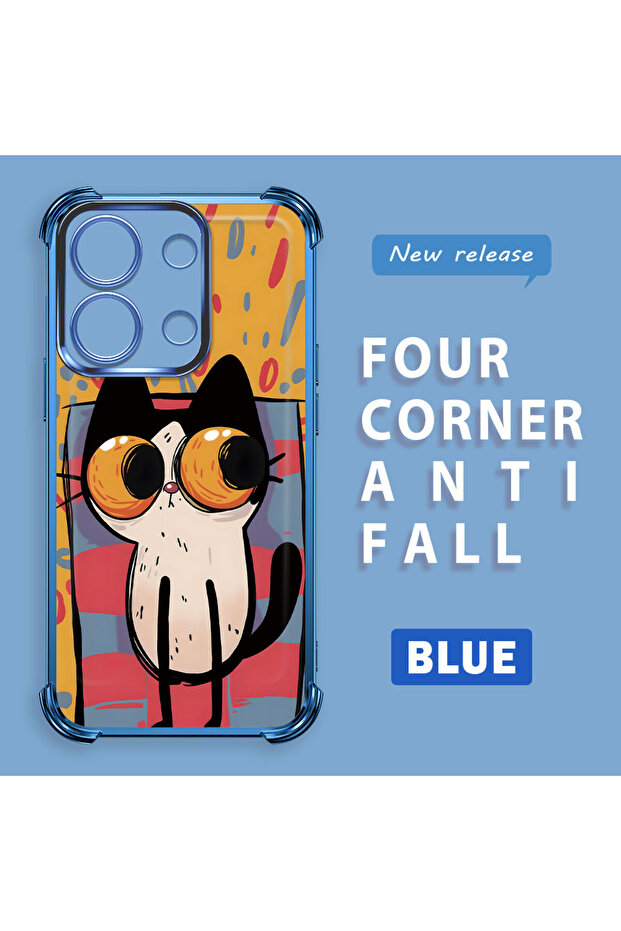 حافظة حماية من السيليكون الشفاف المتوافقة مع هاتف Xiaomi Redmi Note 13 بأنماط القطط الصغيرة - 3