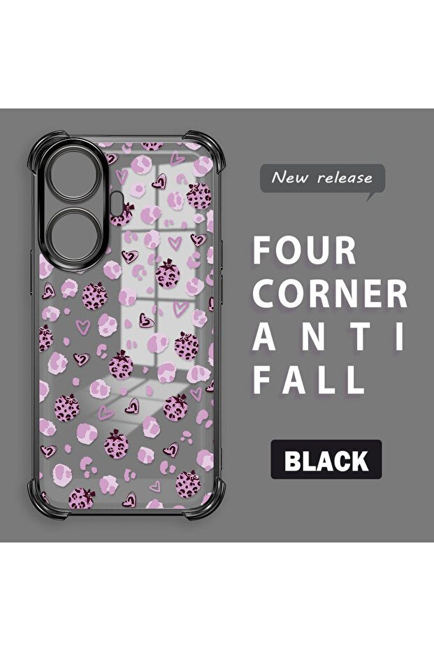 حافظة حماية من السيليكون الشفاف المتوافقة مع Realme C55 بأنماط الفراولة - 1