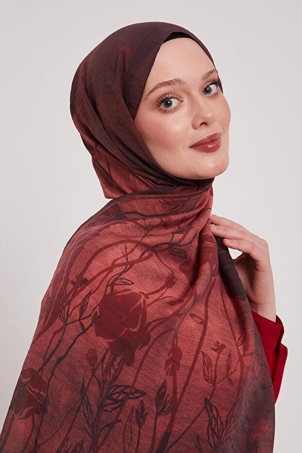 شال صيفي - ياقوت أحمر داكن - 3