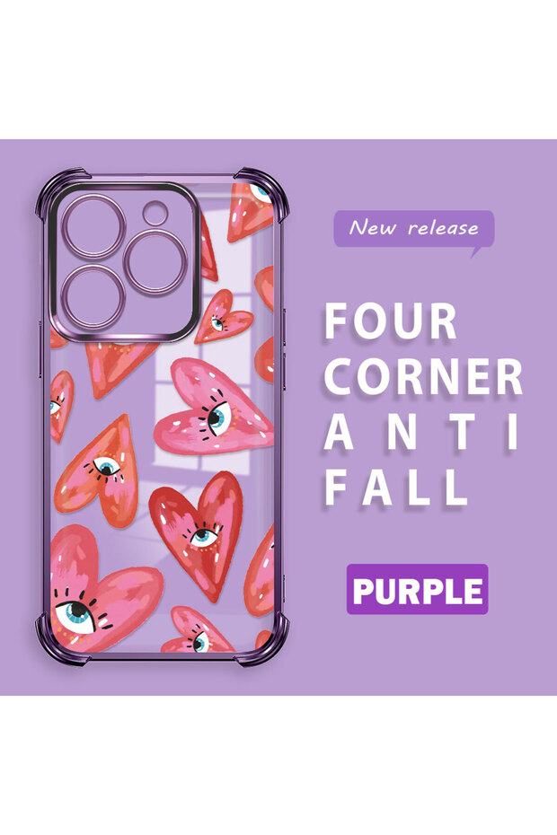 Tecno Spark 20/20C Compatible Transparent Silicone Flutter Protective Case Evil Eye Pattern - 1