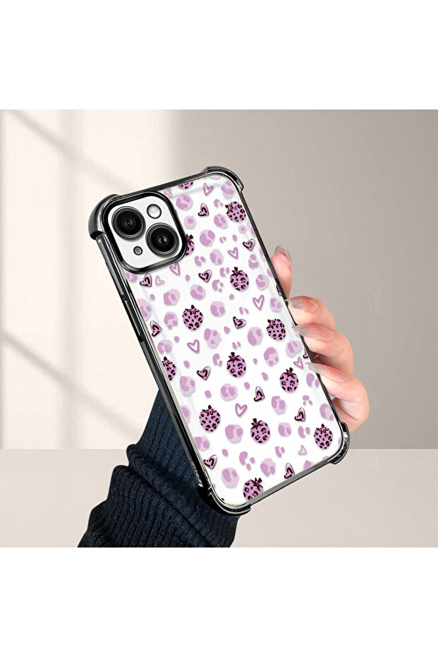 حافظة واقية من السيليكون الشفاف المتوافقة مع هاتف iPhone 14 Plus بأنماط الفراولة - 4