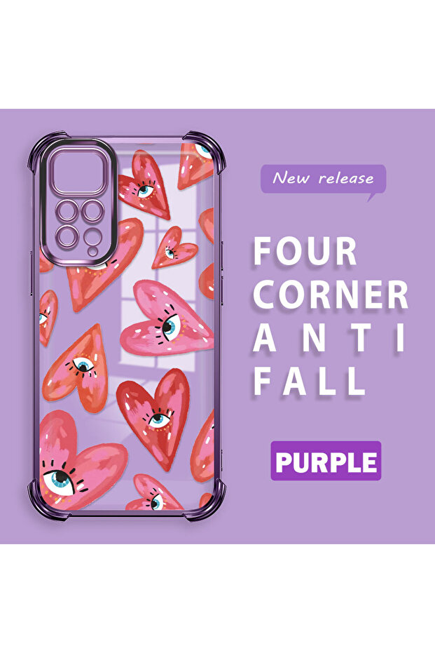 حافظة حماية من السيليكون الشفاف المتوافقة مع هاتف Xiaomi Redmi Note 11 بنمط العين الشريرة - 1