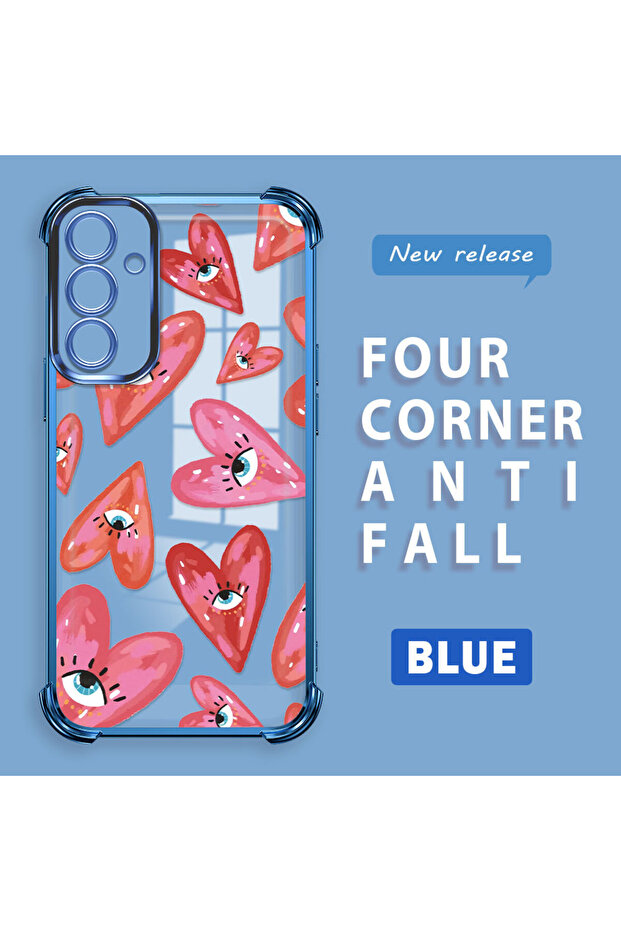 حافظة حماية من السيليكون الشفاف المتوافقة مع هاتف سامسونج جالاكسي A25 بنمط العين الشريرة - 1