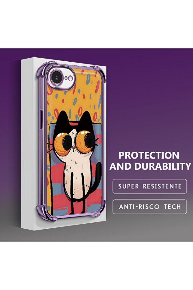 حافظة واقية من السيليكون الشفاف المتوافقة مع هاتف iPhone 16e بأنماط القطط الصغيرة - 1