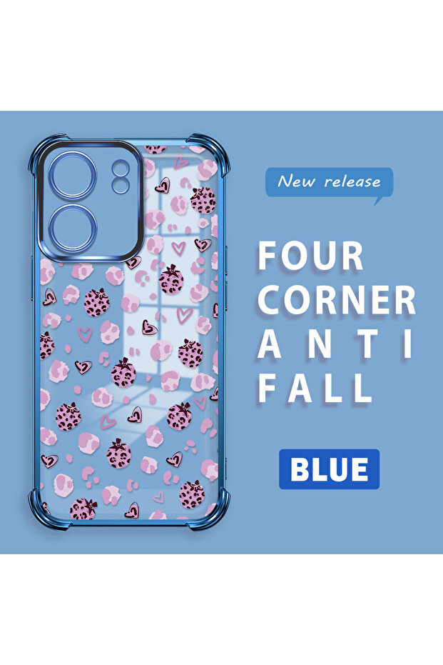 حافظة واقية من السيليكون الشفاف المتوافقة مع Xiaomi Poco C65 بأنماط الفراولة - 1