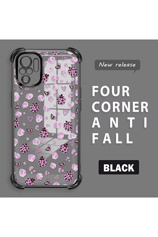 حافظة حماية من السيليكون الشفاف المتوافقة مع هاتف Xiaomi Redmi Note 10 بأنماط الفراولة - 1