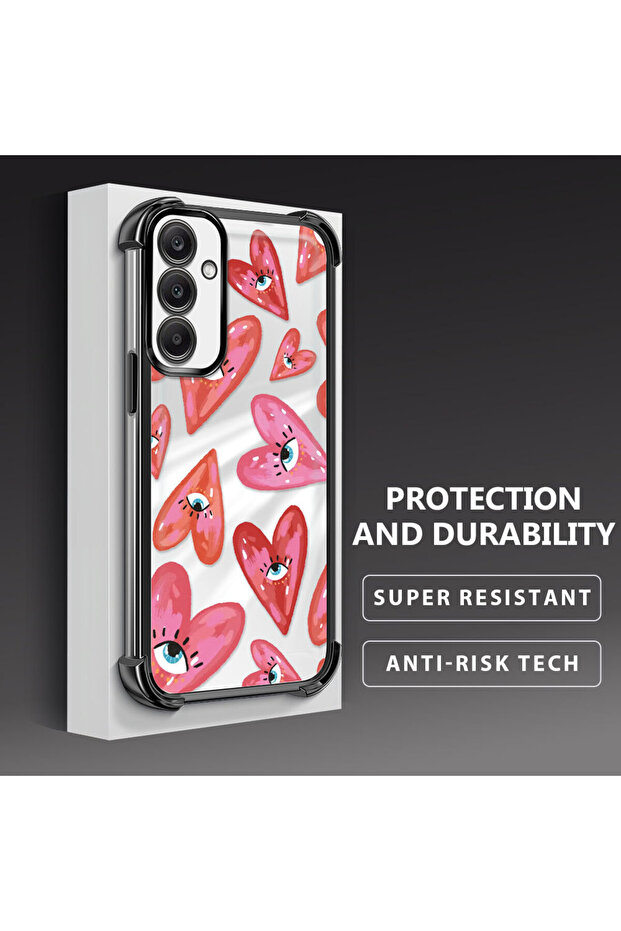 حافظة حماية من السيليكون الشفاف المتوافقة مع هاتف سامسونج جالاكسي A25 بنمط العين الشريرة - 3