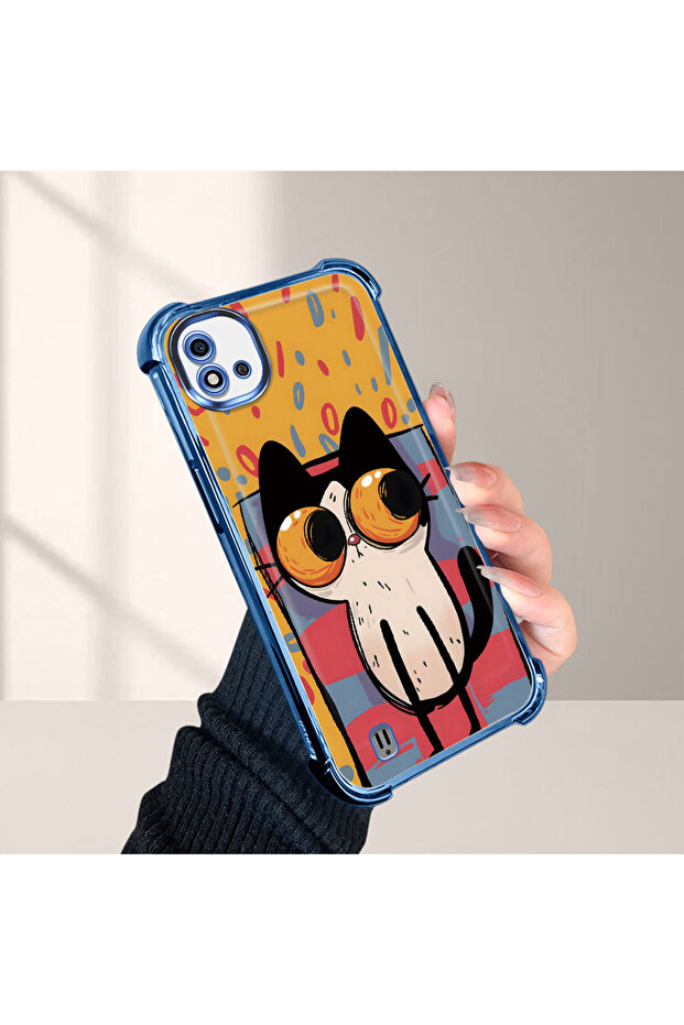 حافظة واقية من السيليكون الشفاف المتوافقة مع Realme C20/C20A بأنماط القطط الصغيرة - 4