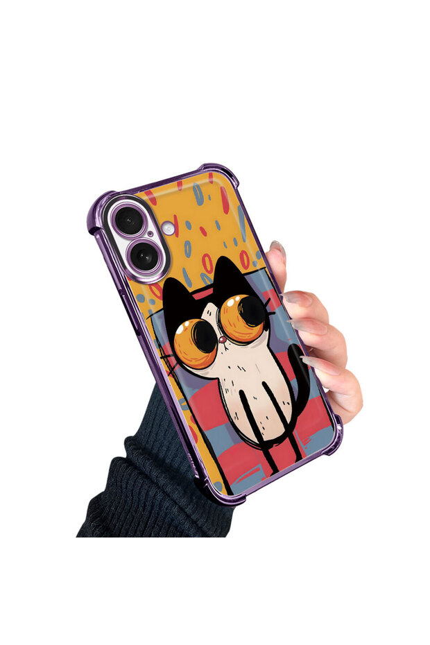 حافظة واقية من السيليكون الشفاف المتوافقة مع هاتف iPhone 16 بأنماط القطط الصغيرة - 3