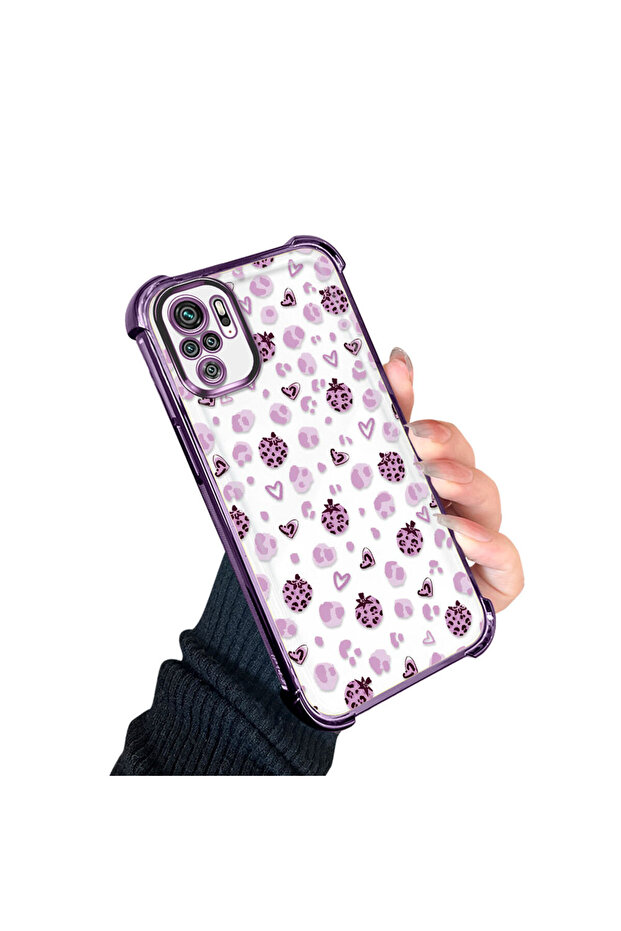 حافظة حماية من السيليكون الشفاف المتوافقة مع Xiaomi Poco M5S بأنماط الفراولة - 2