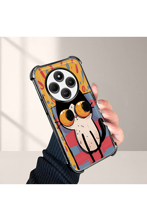 حافظة حماية من السيليكون الشفاف المتوافقة مع هاتف Xiaomi Redmi 14C بأنماط القطط الصغيرة - 4