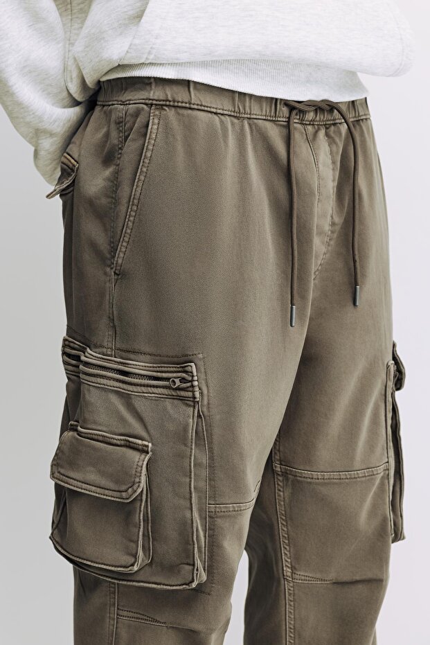 Çok cepli konfor jogger pantolon - 4