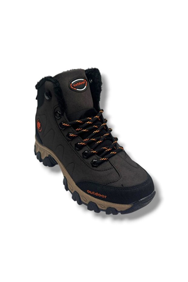 4057-26 Anatomical Fur-Lined Outdoor Men's Boots Brown Orange
