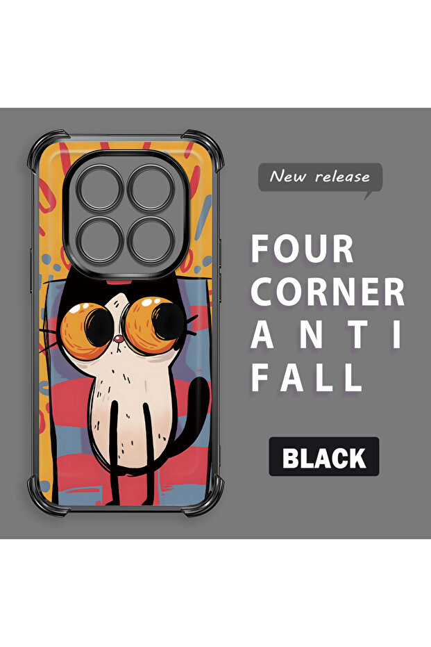 حافظة حماية من السيليكون الشفاف المتوافقة مع هاتف Xiaomi Redmi Note 14 Pro 4G بأنماط القطط الصغيرة - 2