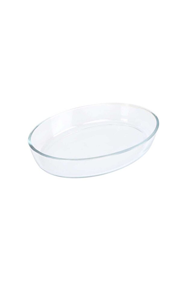 HSAP16L Borosilicate Glass Oval Baking Dish, 1.6 Litre, Transparent
