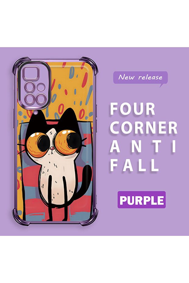 حافظة حماية من السيليكون الشفاف المتوافقة مع هاتف Xiaomi Redmi 10 بأنماط القطط الصغيرة - 2