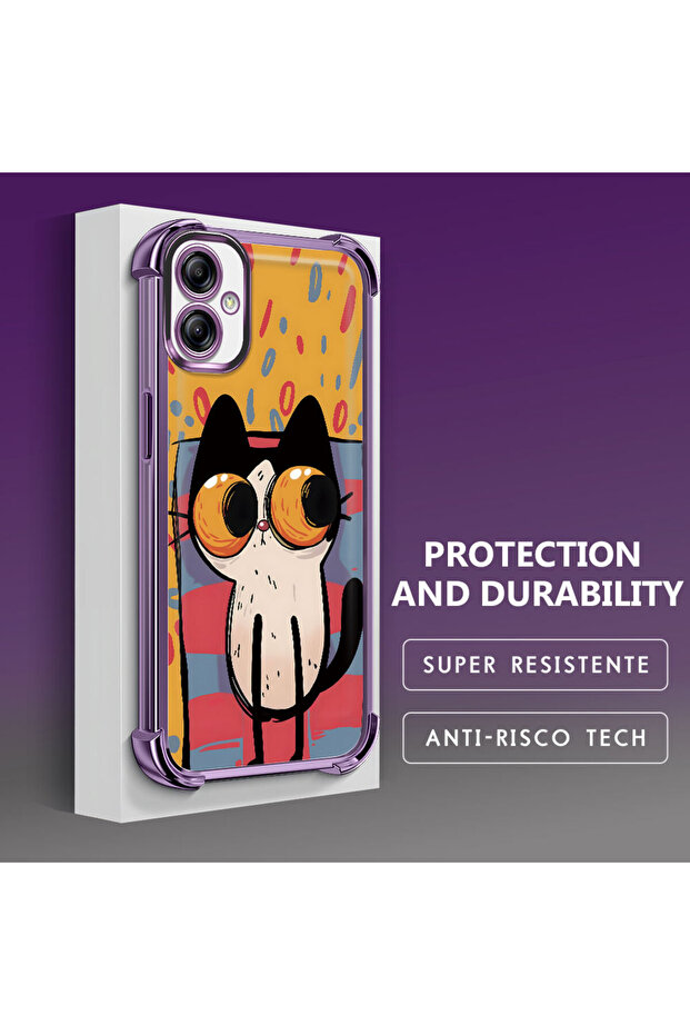 حافظة حماية من السيليكون الشفاف المتوافقة مع هاتف Samsung Galaxy A04e بأنماط القطط الصغيرة - 1