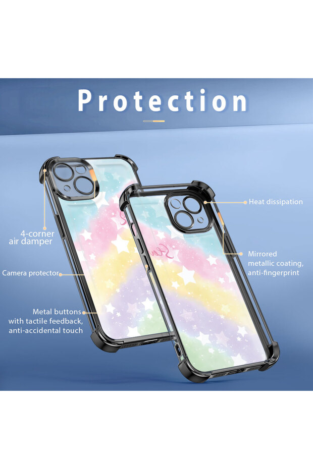 حافظة حماية من السيليكون الشفاف المتوافقة مع Realme C53 بأنماط قوس قزح - 8