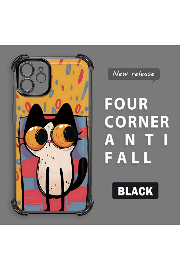 حافظة واقية من السيليكون الشفاف المتوافقة مع هاتف iPhone 12 بأنماط القطط الصغيرة - 2