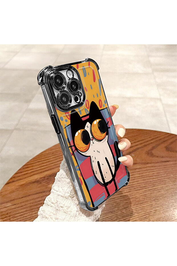 حافظة واقية من السيليكون الشفاف المتوافقة مع هاتف iPhone 16 Pro Max بأنماط القطط الصغيرة - 5